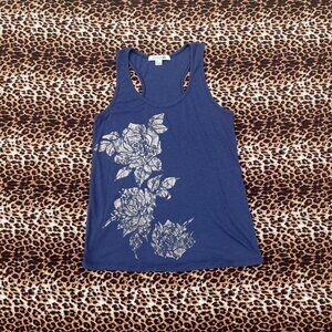 y2k golden floral tank top